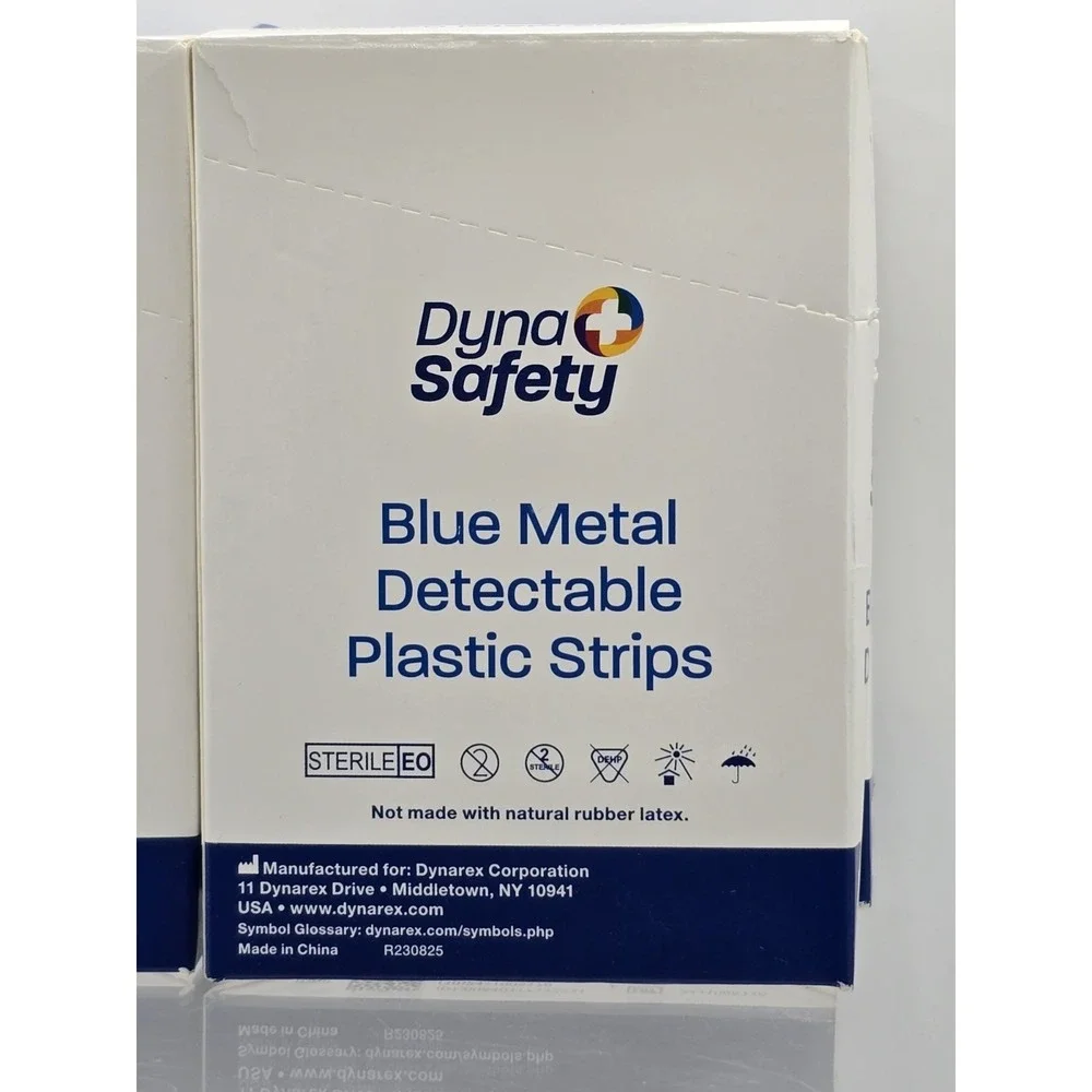 4 Lot Of NEW Dynarex Blue Metal Detectable Plastic Strips, 60 Count, 1